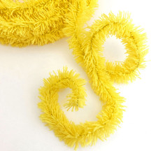 Wired Yarn Trim in Yellow ~ Soft and Fluffy ~ 1 yd.